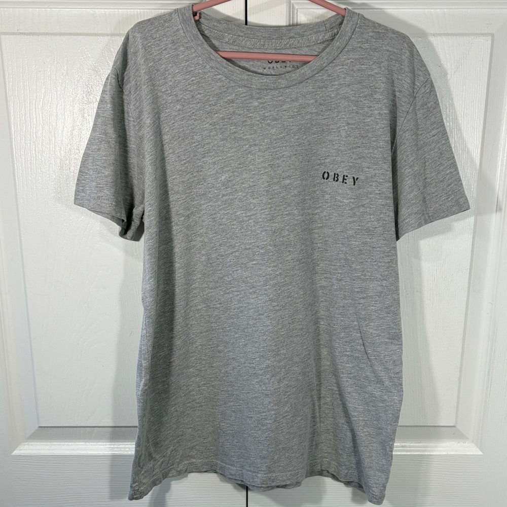 Obey Heather Gray Short Sleeve Tee